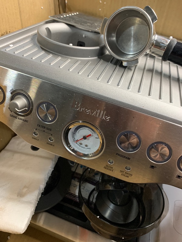 Photo 1 of (see all images) Breville Barista Express Espresso Machine BES870XL, Brushed Stainless Steel