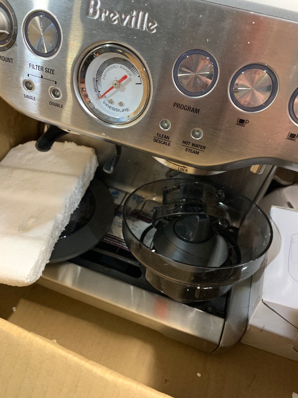Photo 1 of (see all images) Breville Barista Express Espresso Machine BES870XL, Brushed Stainless Steel