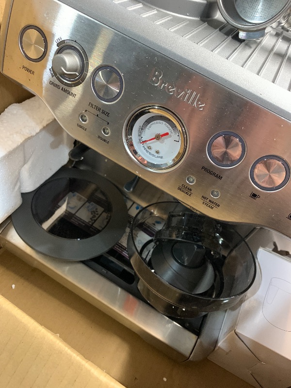 Photo 1 of (see all images) Breville Barista Express Espresso Machine BES870XL, Brushed Stainless Steel