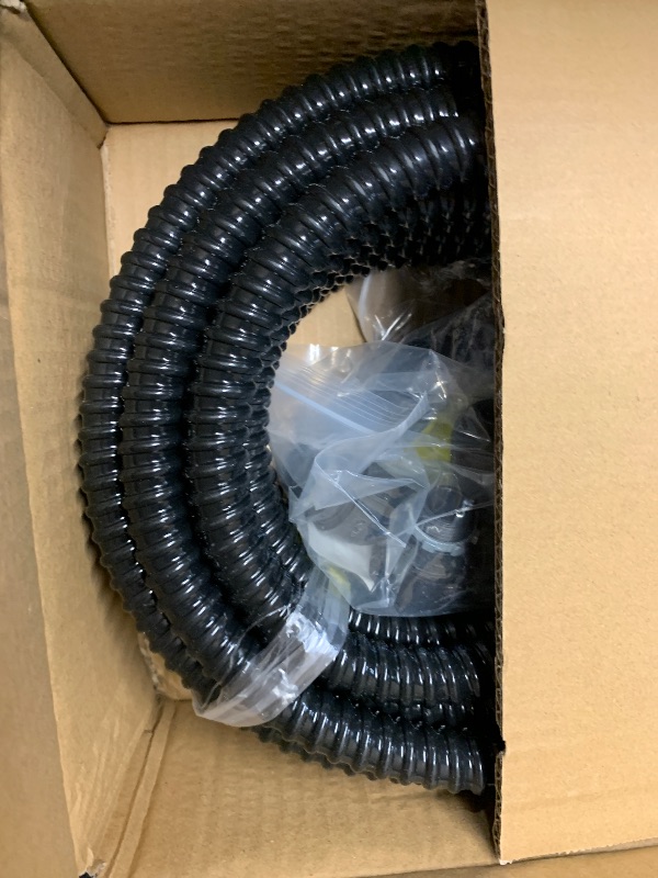 Photo 1 of (1/2" Dia * 25 Feet) Yariwiz Black Special Extra Flexible Electrical Conduit Liquid Tight PVC Conduit Kit with 3 PCS Coupling, 3 PCS Elbow and 7 PCS Strap, Sealtight Seal Flex Liquidtight Wire