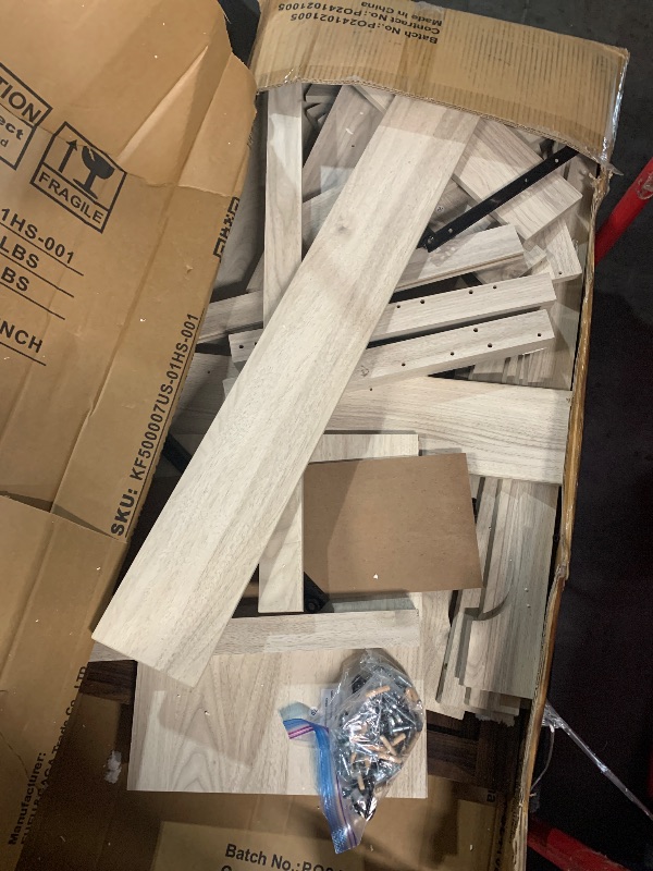 Photo 1 of (used)(unknown if complete)(see images) LINSY HOME Farmhouse Coffee Table with Storage, Wood Coffee Table for Living Room