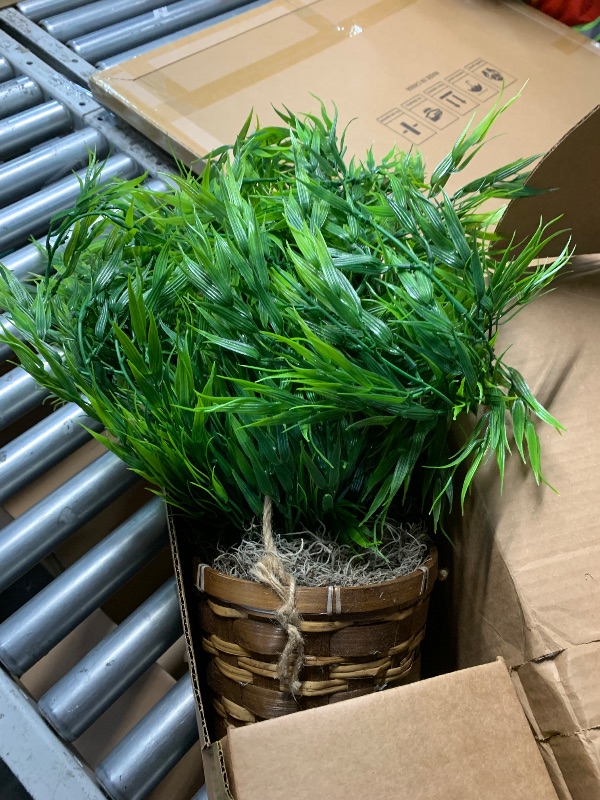 Photo 1 of (PARTIAL SET) Arlpch Single Silky 50" Artificial Fern Plant, Large Fake Fern with 128Fronds, Realistic Faux Boston Fern Bush for Outdoors & Indoor, Silk Greenery for Planter, Garden, Office, Home Décor