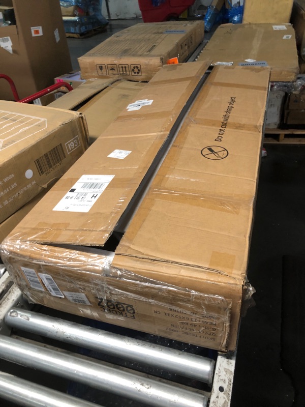 Photo 1 of ***(PARTS ONLY/ MISSING PARTS/ NON FUNCTIONAL)***YITAHOME 47" Coffee Bar with Goblet Holder & Power Outlet, Buffet Cabinets with Storage,Farmhouse Sideboard Cabinets with Sliding Barn Doors for Kitchen, Living Room (White)