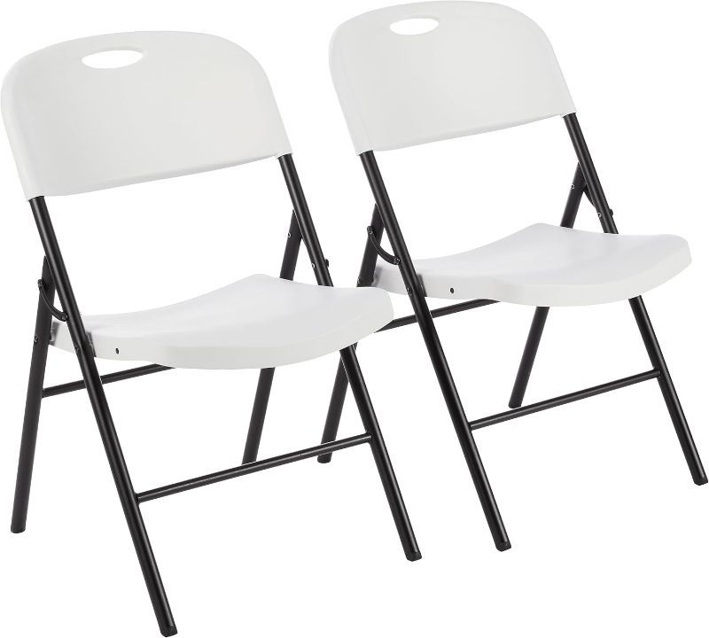 Photo 1 of (USED/FAIR) Amazon Basics Folding Plastic Chair (2pack)