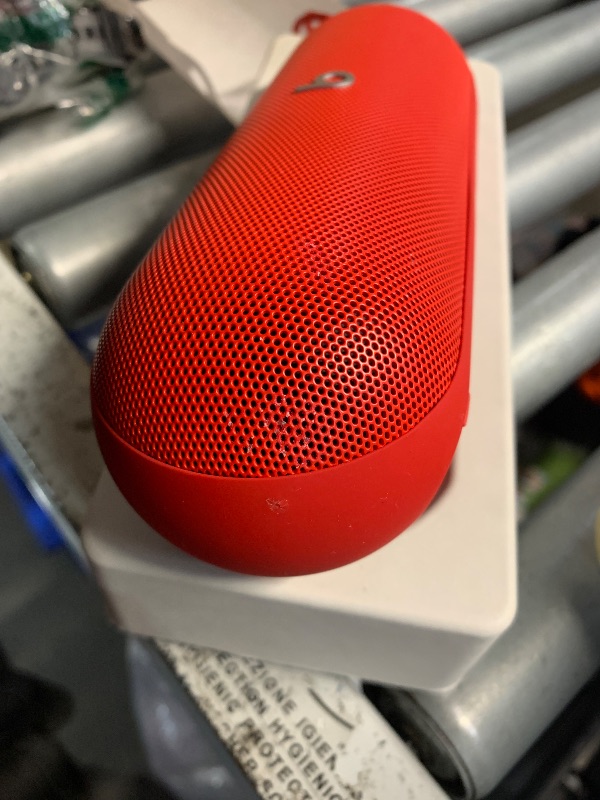 Photo 1 of (HEAVILY USED/MINOR DAMGE) Beats Pill - Portable Bluetooth Speaker - Up to 24H Battery Life, Water Resistant, Bluetooth, Apple & Android Compatible, Seriously Loud Sound for Home, Outdoor and Travel – Statement Red