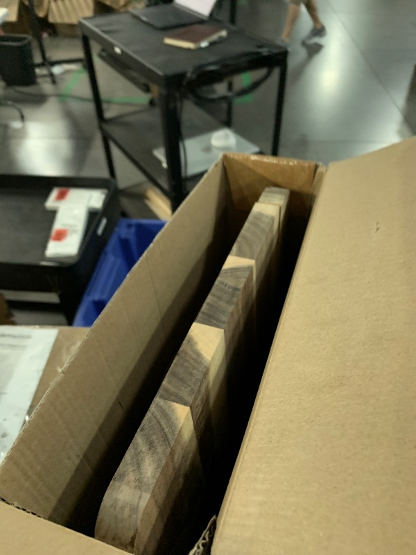 Photo 1 of *****************LARGEST BOARD IS CRACKED******************
Pre-Oiled, Non Toxic 3-Piece Acacia Cutting Board Set with Stand, FSC Certified Wooden Chopping Boards with Juice Grooves for Meat. 3 Size Wood Carving Boards for Home & BBQ Kitchens by Deer & Oa