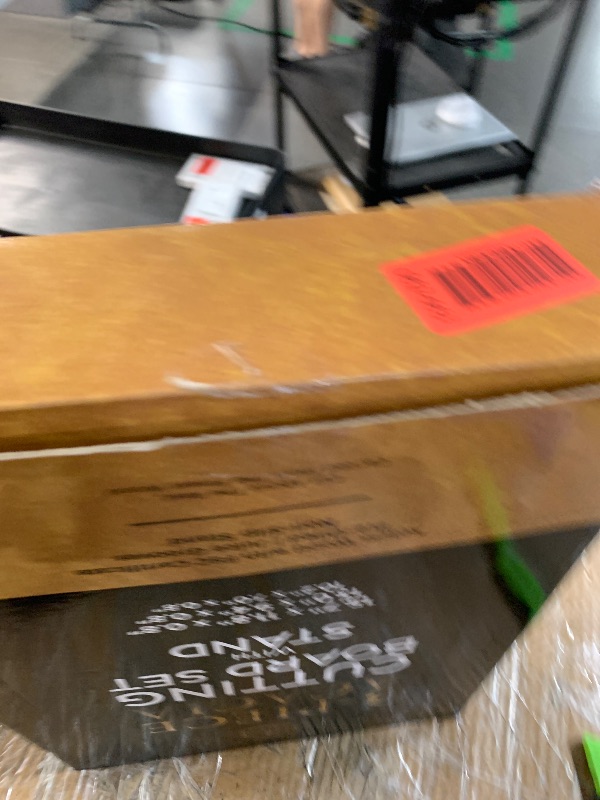 Photo 1 of *****************LARGEST BOARD IS CRACKED******************
Pre-Oiled, Non Toxic 3-Piece Acacia Cutting Board Set with Stand, FSC Certified Wooden Chopping Boards with Juice Grooves for Meat. 3 Size Wood Carving Boards for Home & BBQ Kitchens by Deer & Oa