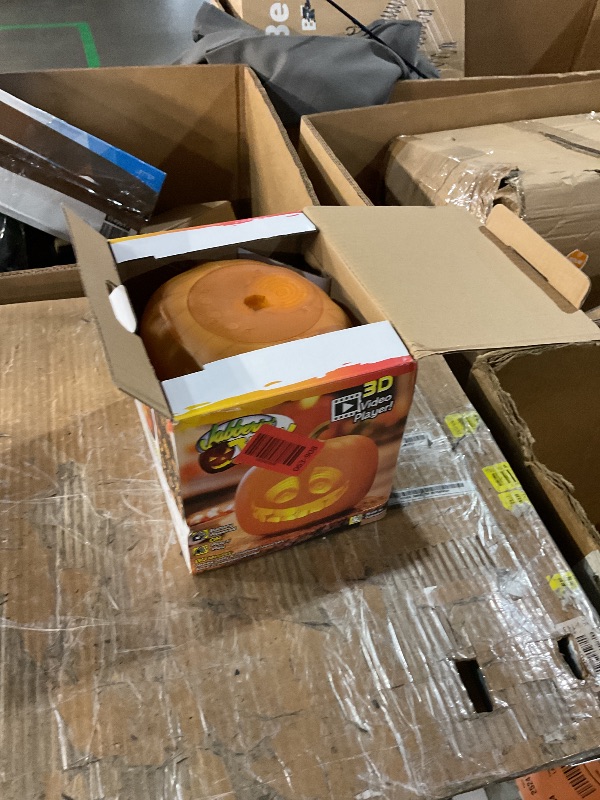 Photo 1 of **POWER PORT IS BROKEN, BATTERIES STILL POWER IY ON**ANIMAT3D Jabberin' Jack Talking Animated Pumpkin with 8 Inch Screen and Built-in Projector + Speaker