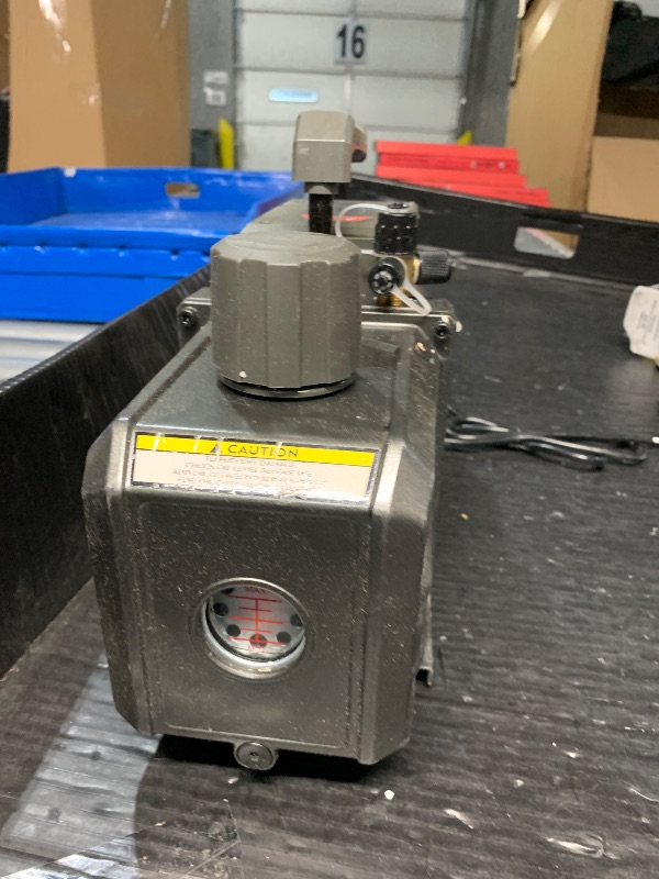 Photo 1 of ***(USED/ UNABLE TO TEST FULLY)***SPECSTAR 110V 9.6 CFM 1 HP Dual-Stage Rotary Vane HVAC Air Vacuum Pump for R12 R22 R134a R410a Systems with Oil Bottle