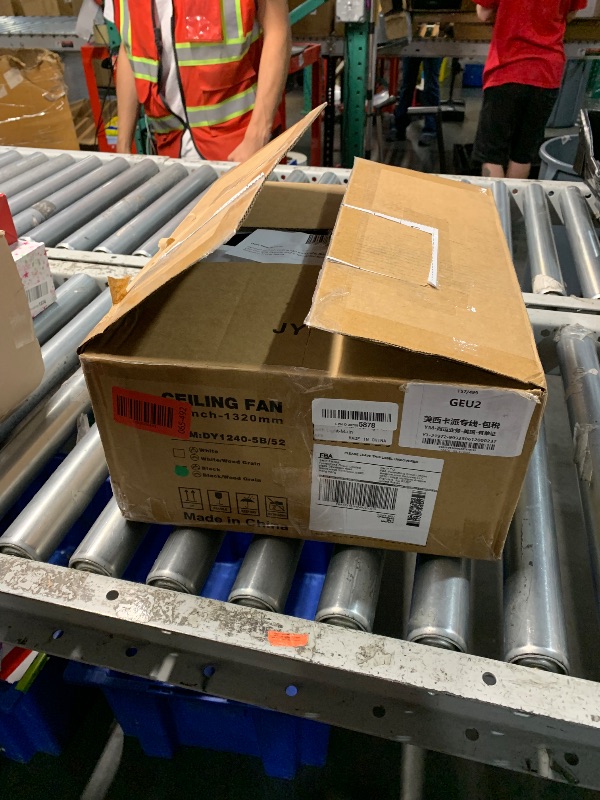 Photo 1 of (PARTS) (NOT FUNCTIONAL) Geinself 52 Inch Ceiling Fans with Lights, Black Smart Ceiling Fan Compatible with Alexa, LED Fan with Remote and 5 Two-Sided Blades, High CFM Ultra Quiet Large Fan for Bedroom, Living Room