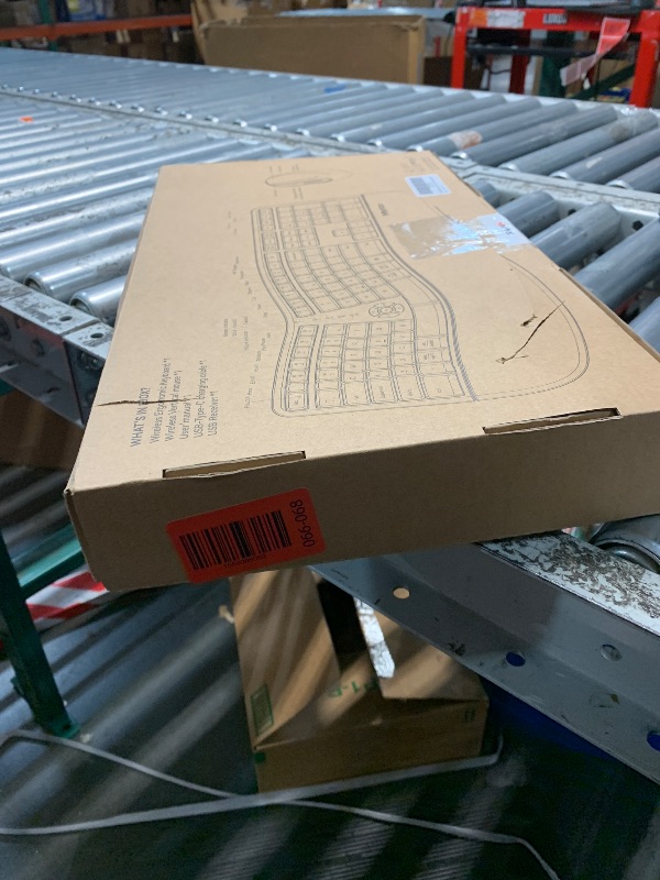 Photo 1 of MEETION Ergonomic Wireless Keyboard and Mouse, Ergo Keyboard with Vertical Mouse, Split Curved Keyboard with Wrist Rest, Natural Typing Rechargeable Full Size, Windows/Mac/Computer/Laptop, Large Size