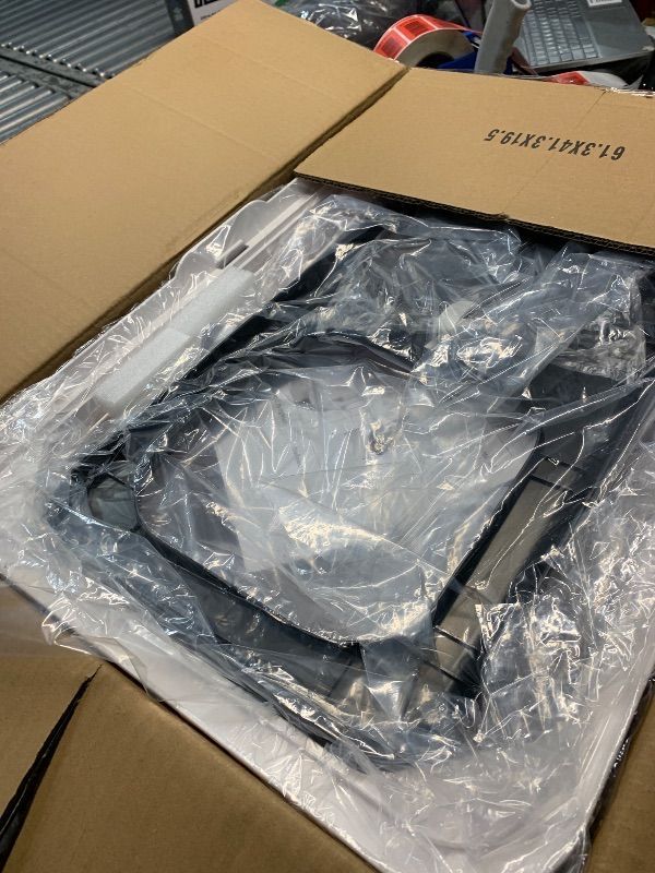 Photo 1 of (used item) RIZZARI Large Stainless Steel Cat Litter Box, Enclosed Litter Pan with Cat Litter Scoop,  (Black, 23.8" L*15.9" W*16.1" H)