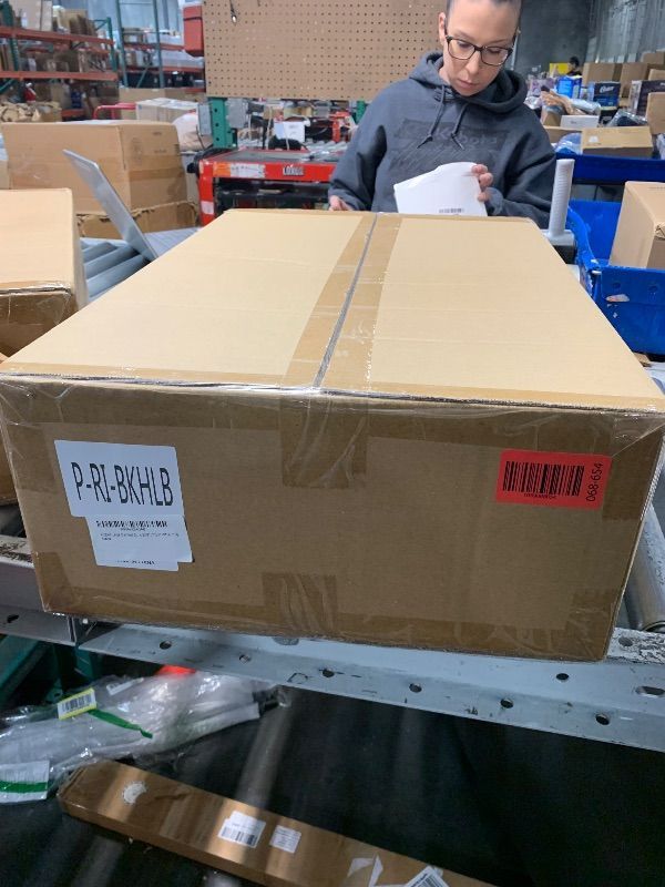 Photo 1 of (used item) RIZZARI Large Stainless Steel Cat Litter Box, Enclosed Litter Pan with Cat Litter Scoop,  (Black, 23.8" L*15.9" W*16.1" H)