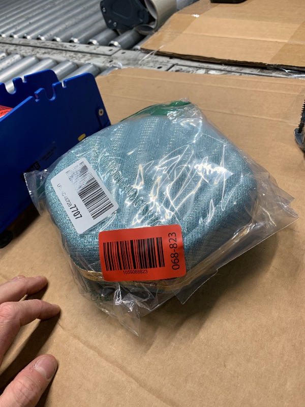 Photo 1 of (see all images) IAMUHI Women's Glitter Shell Handbag - Lovely Seashell Evening Clutch Bag, Chain strap - Blue