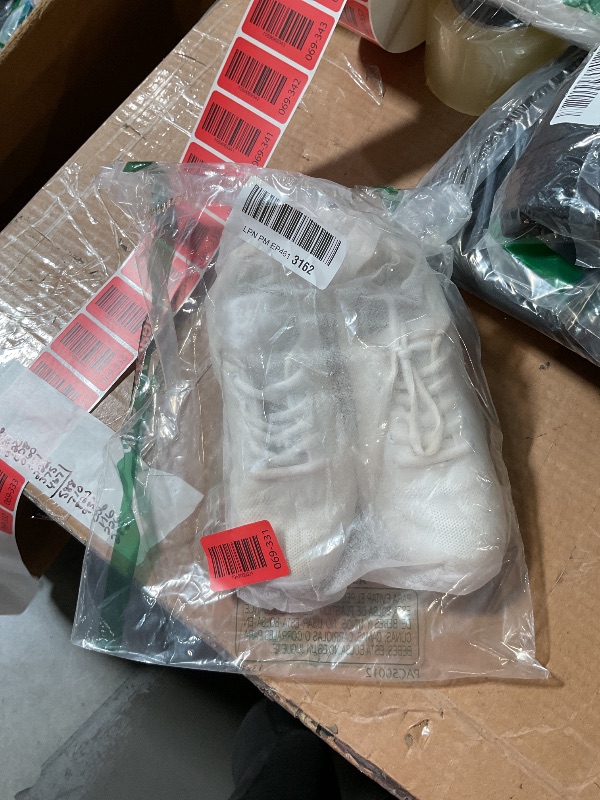 Photo 1 of (used/fair) (bagged) (35eu) BAXINIER Girls White Cheerleading Shoes Breathable Youth Cheer Competition Sneakers Athletic Training Dance Tennis Walking Shoes - White 2 Little Kid