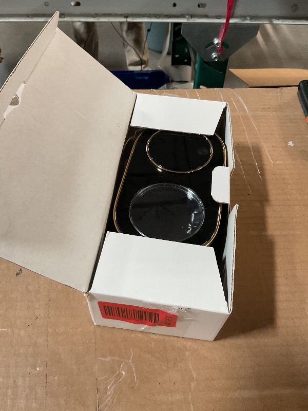 Photo 1 of ***(missing stopper)****VKM Automatic Foaming Soap Dispenser Wall Mount Rechargeable Foam Soap Dispensers Touchless 5-Level Adjustment LED Time & Temperature Display Smart Pump Dispensers for Bathroom Kitchen (FOAM-BLACK)