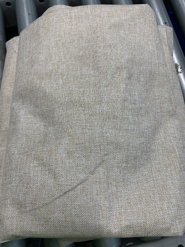 Photo 1 of (see all images) Cream Linen Blackout Curtains 102 Inch Length 2 Panels Set for Living Room Bedroom Back Tab Thermal Insulated 100% Black Out