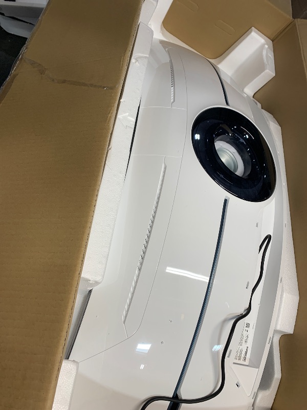 Photo 1 of **2 PARTS ON SCREEN ARE DISCOLORED, TURNS ON** Samsung 57" Odyssey Neo G9 (G95NC) Series Dual 4K UHD 1000R Curved Gaming Monitor, 240Hz, 1ms with DisplayPort 2.1, Quantum Mini-LED, DisplayHDR 1000, AMD FreeSync Premium Pro, LS57CG952NNXZA