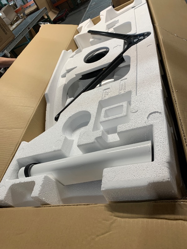 Photo 1 of **2 PARTS ON SCREEN ARE DISCOLORED, TURNS ON** Samsung 57" Odyssey Neo G9 (G95NC) Series Dual 4K UHD 1000R Curved Gaming Monitor, 240Hz, 1ms with DisplayPort 2.1, Quantum Mini-LED, DisplayHDR 1000, AMD FreeSync Premium Pro, LS57CG952NNXZA