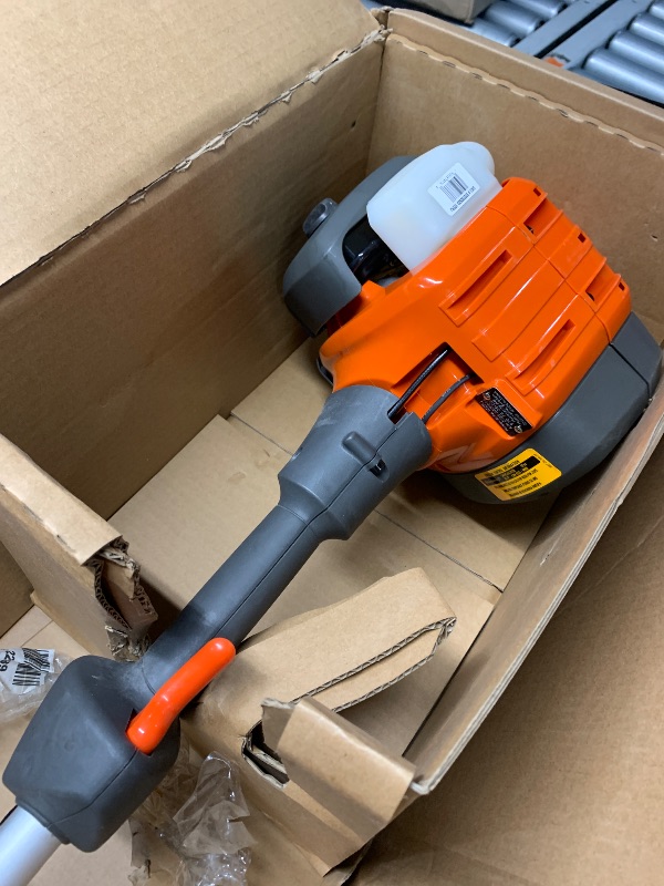 Photo 1 of (used)((incomplete)Husqvarna 122RJ Brushcutter, Multi-Purpose Gas Brush Cutter Tool with String Trimmer Head and Grass Blade, Includes Adjustable 