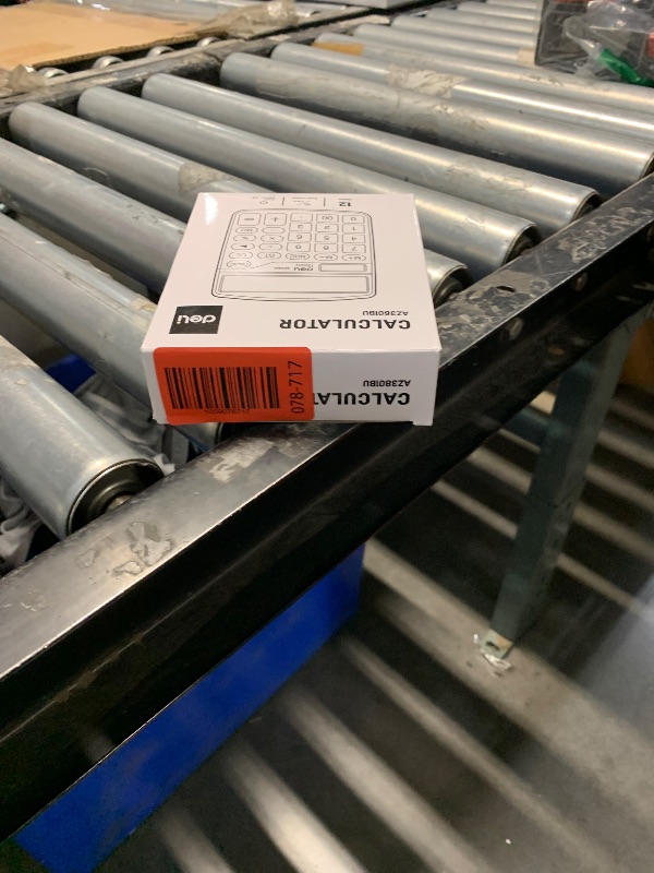 Photo 1 of Calculator, Deli Standard Function Desktop Calculators with 12 Digit Large LCD Display and Sensitive Button, Solar Battery Dual Power Office Calculator, Blue