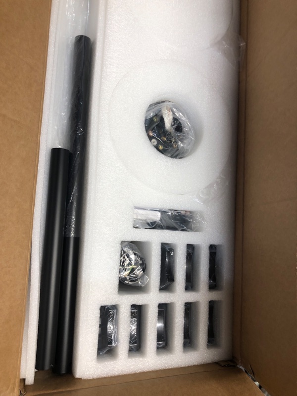 Photo 1 of (sold for parts only) Kviflon 72 Inch Large Ceiling Fans with Lights and Remote, Indoor/Outdoor Black Modern Industrial Ceiling Fan with light for Living Room Patios