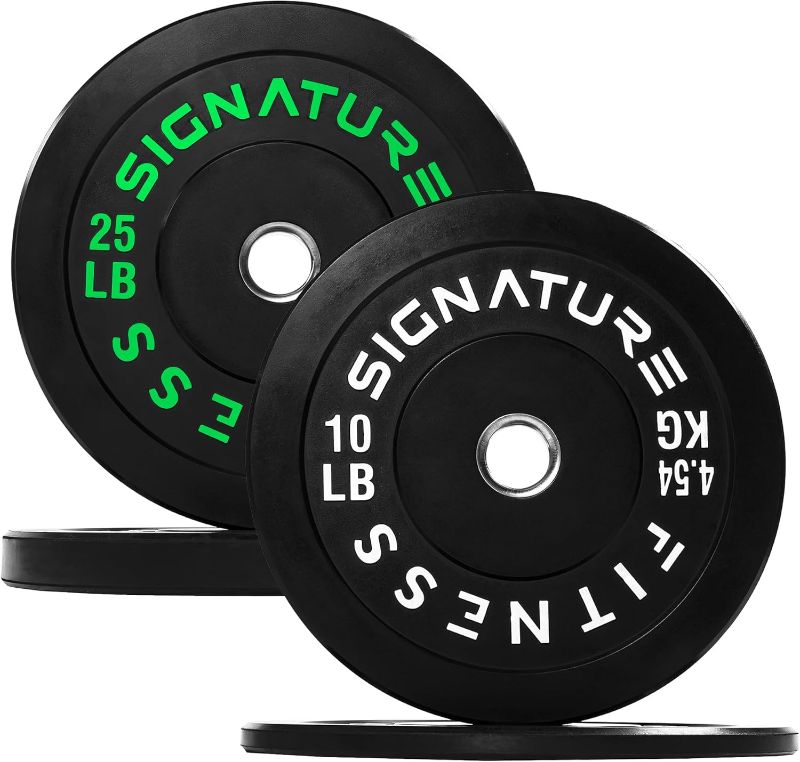 Photo 1 of (2) 25LB Bumper Plates Set, 2" Weight Plates for Strength Training