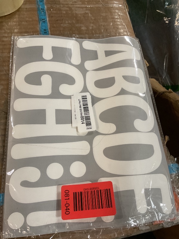 Photo 1 of Bemeol 30 Sheets Large Letter Stickers 4 Inch Alphabet Letter Stickers Self Adhesive Sticker Letters for Bulletin Boards Classroom Home Decor(White)