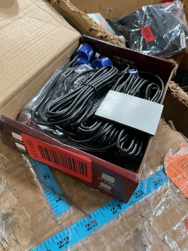 Photo 1 of Cordless Parking Sensor, Reverse Radar System with 4 Car Backup Sensors, LED Distance Display with Sound Warning + 4 Blue Parking Sensors for Cars, Vans, RVs, and Trailers