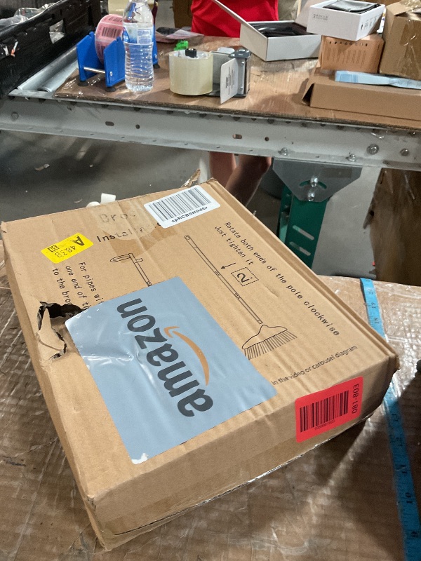 Photo 1 of (missing pieces) LM BODYCARE Broom and Dustpan Set for Home, Dustpan and Broom Set, 180° Rotating Broom Combo, Indoor&Outdoor Sweeping