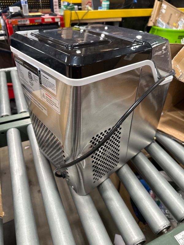 Photo 1 of ***For parts only non working, SEE NOTES *** EUHOMY Ice Cube Maker Machine Countertop, 2 Ways to Add Water, 45Lbs/Day 24 Pcs Ready in 13 Mins, Self-Cleaning Portable Compact, with Ice Scoop & Basket, Perfect for Home/Kitchen/Office/Bar
