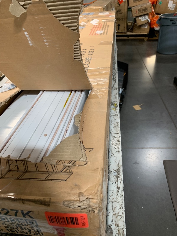 Photo 1 of ***STOCK PHOTO FOR REFERENCE ONLY***PARTS ONLY PARTIAL SET**
PVWIIK Queen Size Murphy Bed with 5-Tier Shelves and LED Lights,Foldable PlatformBed Vertical Wall Bedframe for Small Space,Bedroom,Guest Room,White