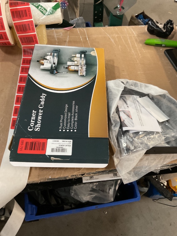 Photo 1 of (missing one shelf) VOLPONE Corner Shower Caddy with Razor Holder Adhesive Shower Shelf Corner No Drilling (adhesive mounting, no suction cup)