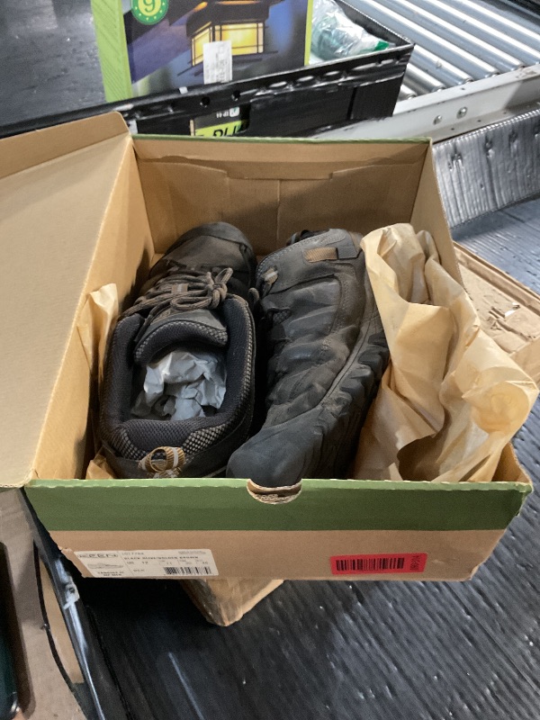 Photo 1 of (used) KEEN Men's Targhee 3 Low Height Waterproof Hiking Shoes, Black Olive/Golden Brown, 12
