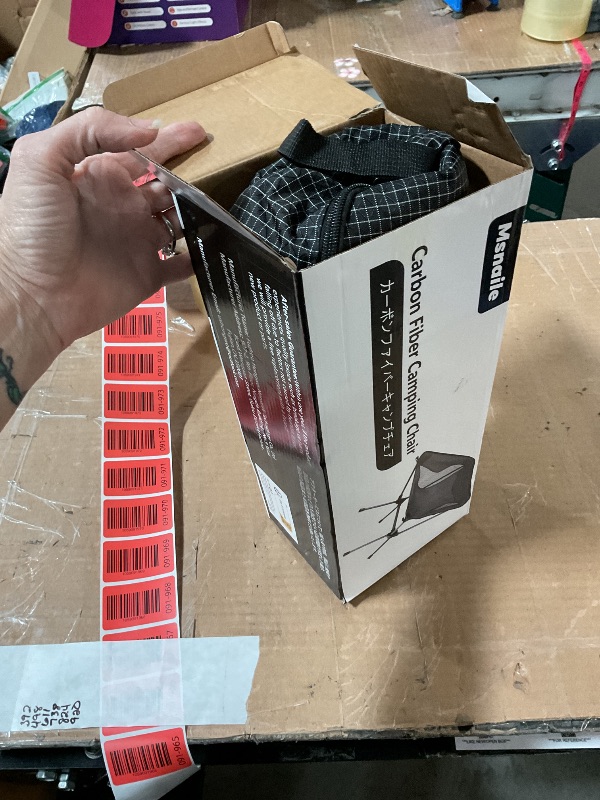 Photo 1 of ***(HEAVILY USED/ MINOR DAMAGE)***Msnaile Camping Chair - Carbon Fiber Frame - 1.5 lbs Lightweight Compact Folding Chair, Camp Chairs for Adults, Ultralight Backpacking Chair for Outdoor, Travel, Hiking