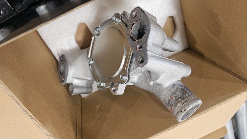 Photo 1 of ***PARTS ONLY***AULINK PCE195.1005.04 Small Block Long Aluminum Water Pump High Volume Chrome For Chevy SBC 283 305 327 350 383 400 1969-1987, for Light Duty Trucks 1973-1989 V8