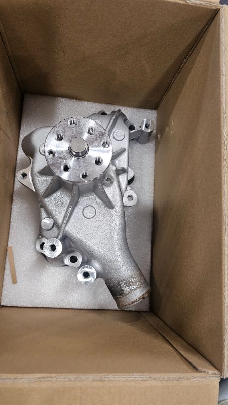 Photo 1 of ***PARTS ONLY***AULINK PCE195.1005.04 Small Block Long Aluminum Water Pump High Volume Chrome For Chevy SBC 283 305 327 350 383 400 1969-1987, for Light Duty Trucks 1973-1989 V8