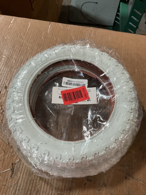 Photo 1 of (2 Sets) 12” x 2.125 Kids Bike Replacement White Tires and Tubes - Compatible with Most 12”-12.5” Kids Bikes Like RoyalBaby, Schwinn, and Dynacraft - Made from BPA/Latex Free Butyl Rubber