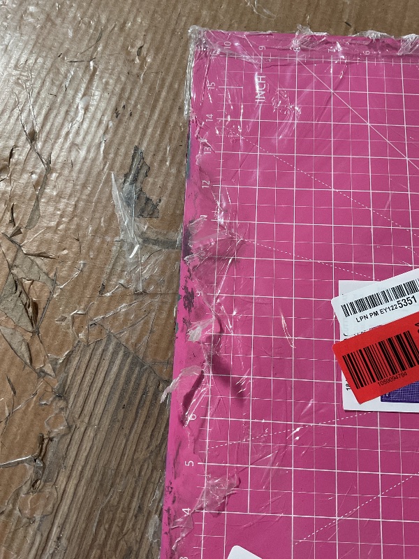 Photo 1 of * dirty on the edges *
Headley Tools 18"x12" Thickened Self Healing Cutting Mat, A3 Rotary Cutting Sewing Mat for Crafts, Double Sided 5-Ply Table Cutting Board for Fabric Quilting Art Hobby Project, Pink/Purple