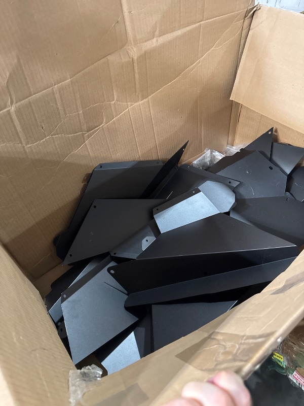 Photo 1 of (SIGNS OF USE) (UNTESTED) Front+Rear Inner Fender Liners for Jeep Wrangler JL JLU 2018 2019 2020 2021 2022 2023 2024 Unlimited Sahara Rubicon Freedom Sport 2/4-Door US Flag Logo Aluminum Lightweight Design Splash Guards Black