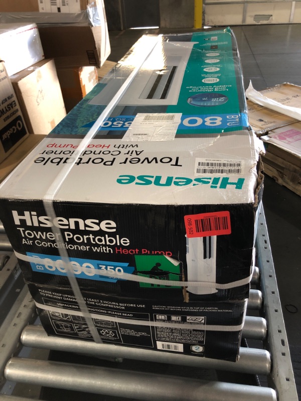 Photo 1 of ***FACTORY SEALED***Hisense API0825UW1D Smart Inverter Twin Hose 8,000 BTU (DOE) 350 SF Heat/Cool Tower Portable Air Conditioner, White