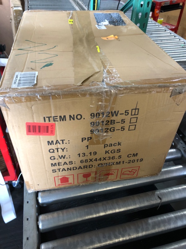 Photo 1 of (used)(missing pieces) SAILUN 136Gal/543Qt Stackable Storage Bins Folding Collapsible Storage Bins with Lid, Closet Organizers and Storage Box with Door Beige 26" W x 17" D x 71" H