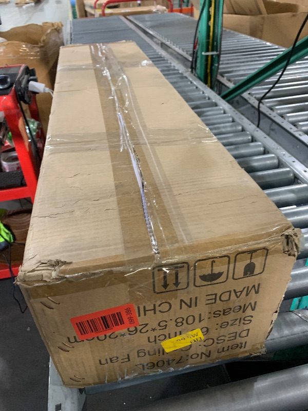Photo 1 of (damaged)(sold for parts only) Haipeel 60 Inch Outdoor Ceiling Fans with Lights, Solid Wood Propeller 3 Blades Ceiling Fans with Lights and Remote Control 