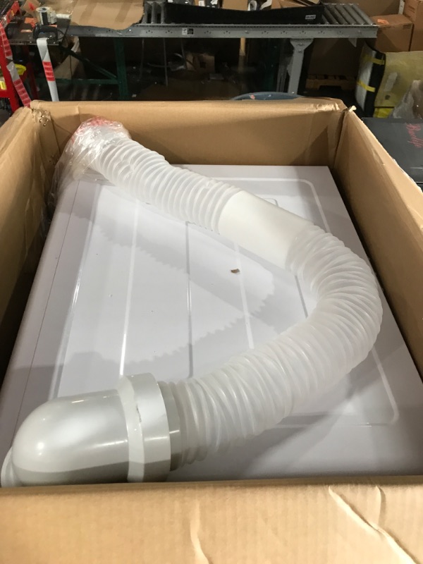 Photo 1 of ***(MAJOR DAMAGE/ SEE NOTES FOR DETAILS)***Euhomy Compact Laundry Dryer, 3.5 cu ft Front Load Stainless Steel Clothes Dryers With Exhaust Pipe, 1500W, LCD Control Panel Four-Function Portable Dryer For Apartments, Home, Dorm, White