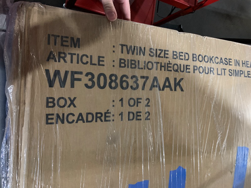 Photo 1 of **PARTIAL SET, BOX 1 OF 2** DEYOBED Twin Size House Bed, Cozy and Functional Platform Bed with Window, Bedside Drawers, Shelves, Sockets, and USB Port, Ideal for Kids, Teens, Girls, Boys, and Adults, White