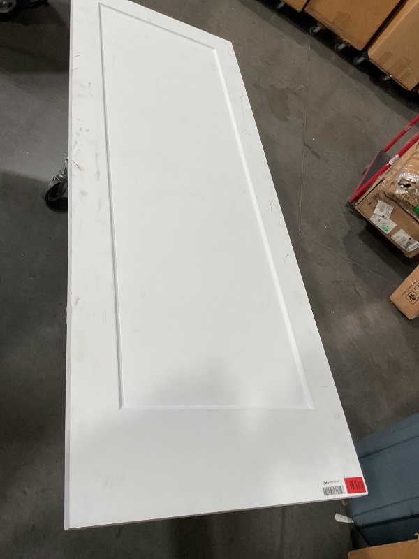 Photo 1 of ***MINOR SCRATCHES***JUBEST 30"x80" 1-Panel Shaker Style White Primed Hollow Core Interior Molded Door Slab, Pre-Assembled Interior Door for Pantry, Laundry, Closet as Prehung, Bypass, Pocket Door, NOT Included Hardware