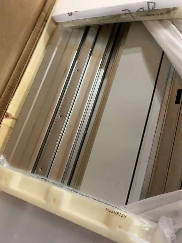 Photo 1 of ***BOX 1 OF 2*** DAUSOLA 10x10 FT Outdoor Storage Shed, Metal Garden Tool Shed with Updated Frame Structure, Lockable Doors and Windows, Ideal for Backyard Garden Patio Lawn, Grey