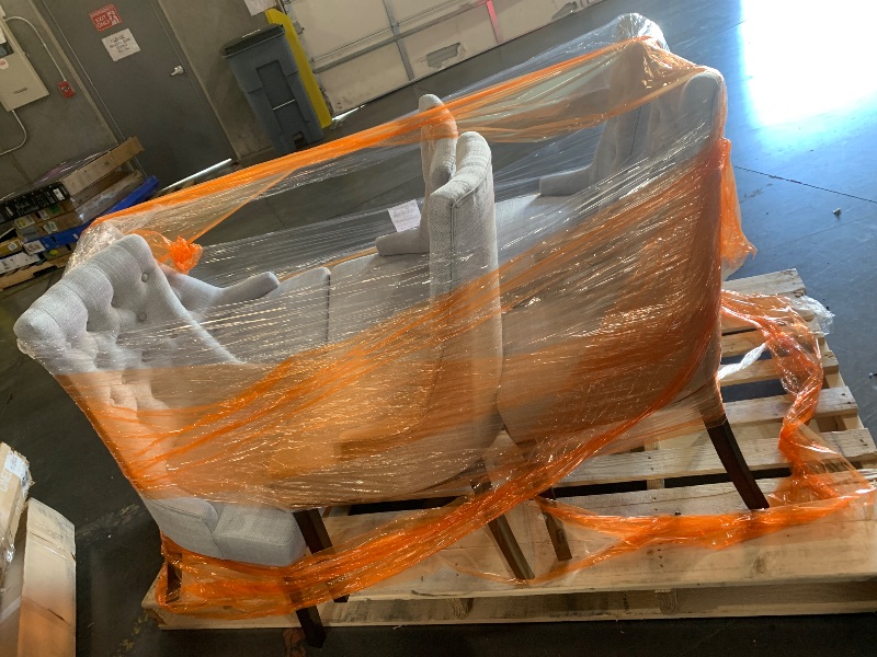 Photo 1 of ***CHAIRS ONLY*** ***TRUCK/TRAILER PICKUP ONLY*** 6 Tufted Parsons Dinner Chairs for Dining Room, Kitchen, Living Room, Brown+Light Grey