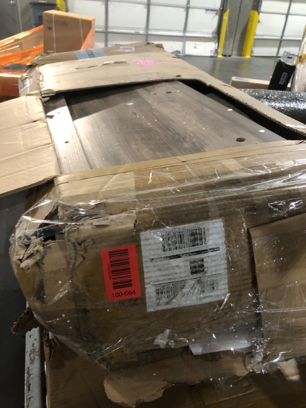 Photo 1 of ** SEE NOTES ** GarveeHome Farmhouse 5 Drawer Dresser for Bedroom, 48 in Tall Wood Dresser Chest of Drawer with Sliding Barn Door, Adjustable Shelf, Storage Organizer for Bedroom, Hallway, Living Room, Kitchen, Grey