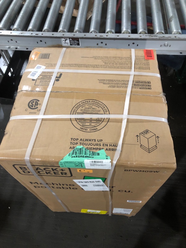 Photo 1 of ***FACTORY SEALED***BLACK+DECKER 0.9 Cu. Ft. Portable Washer, 6.6 lb. Capacity Washing Machine for Homes & Apartments, 5 Wash Cycles, Quick Connect Sink Adapter and Drain Hose Included, Transparent Lid, BPWM09W, White